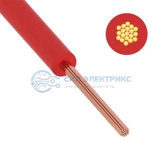 фото Провод ПуГВ (ПВ-3) 1,5 мм² 500 м красный ГОСТ 31947-2012,ТУ 16-705. 501-2010