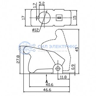 фото Защитная крышка для тумблеров типа KN и ASW красная (SAC-01) REXANT