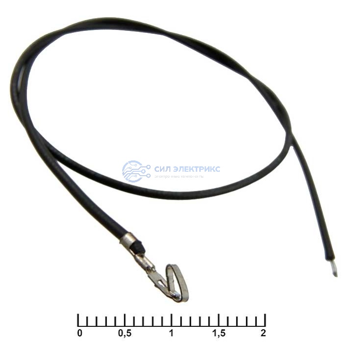 Разъем питания низковольтный HU 2,54 mm AWG26 0,3m black фото Разъем питания низковольтный HU 2,54 mm AWG26 0,3m black