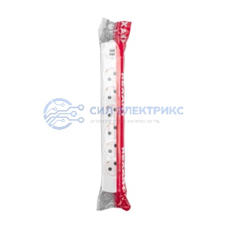 фото Колодка PREMIUM 6 гнезд, с/з, 2 USB, белый REXANT