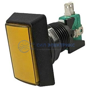 фото Кнопка GMSI-3B-R no(nc)+nc(no) yellow, желтая подсветка, 3 контактных положения, кнопка с нормальным/обратным контактом, 50 мм