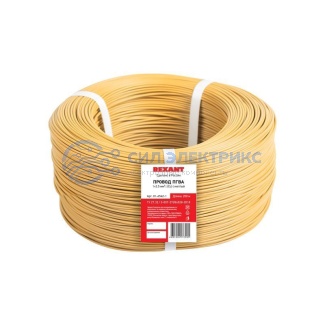 фото Провод ПГВА REXANT 1х2.50 мм², Cu, желтый, бухта 200 м