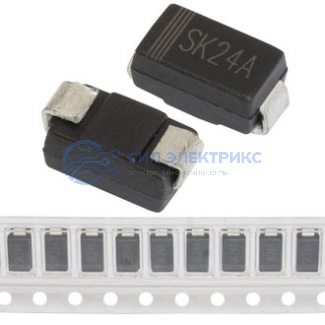 фото Диод Шоттки SK24A, 2A, 40V, корпус DO-214AB (SMC)