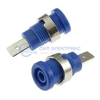 Штекер (гнездо, клемма) Z017 4mm BLUE фото Штекер (гнездо, клемма) Z017 4mm BLUE