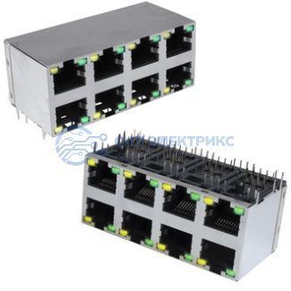 фото Сетевые розетки TJ9-2-10P8-04 LED