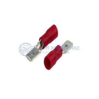 фото КЛЕММА ПЛОСКАЯ изолированная (штекер - 4.8мм) 0.5-1.5мм²) REXANT (БЛИСТЕР F)