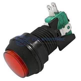 фото Кнопка GMSI-7B-C no(nc)+nc(no) red, красная подсветка, 7 контактных положений, кнопка с нормальным/обратным контактом, 50 мм
