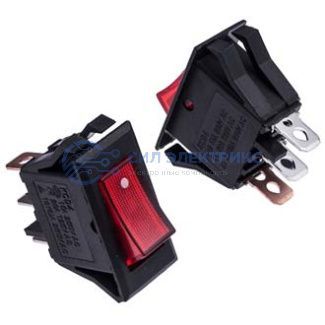 Клавишный переключатель KCD3-101N-C2-R/3P, on-off, красный, номинальное напряжение 250 В, ток 6 А фото Клавишный переключатель KCD3-101N-C2-R/3P, on-off, красный, номинальное напряжение 250 В, ток 6 А