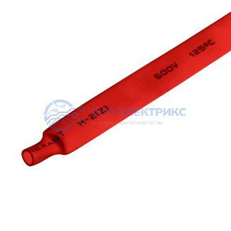 фото Трубка термоусаживаемая ТУТ нг 8,0/4,0мм, красная, упаковка 50 шт. по 1м REXANT