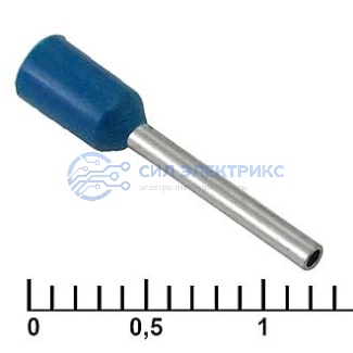 Наконечник на кабель DN00510 blue (1x10mm) фото Наконечник на кабель DN00510 blue (1x10mm)