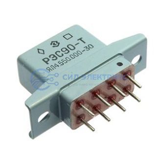 фото Реле РЭС90Т 000.30 (200*г), -12VDC, 10A, тип контактов: переключающий (SPDT), сила удержания: 100 г, рабочая температура: -40°C до +85°C