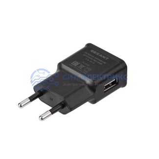 Сетевое зарядное устройство REXANT USB, 5V, 2.1 A, черное фото Сетевое зарядное устройство REXANT USB, 5V, 2.1 A, черное