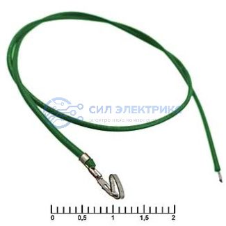 фото Разъем питания низковольтный HU 2,54 mm AWG26 0,3m green