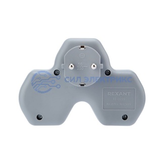 фото Двойник электрический 16 А с заземлением и защитными шторками + 2 USB порта, 2,4 А, белый REXANT