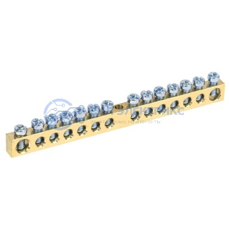 фото Шина PEN «земля-ноль» 6х9 мм 14/1 (14 групп/крепеж по центру) REXANT