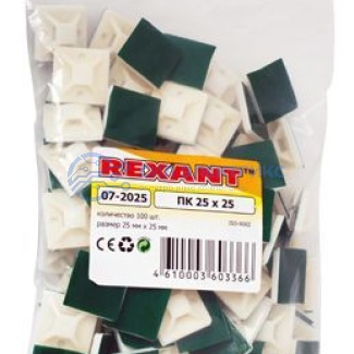 фото Площадка самоклеящаяся REXANT 25х25 мм, белая, упаковка 100 шт.