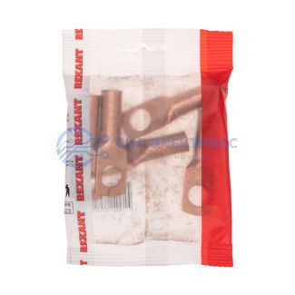 Наконечник медный ТМ 35–12–10 (35мм² - Ø 12мм) (в упак. 5 шт.) REXANT фото Наконечник медный ТМ 35–12–10 (35мм² - Ø 12мм) (в упак. 5 шт.) REXANT