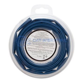 Трубка термоусаживаемая ТУТ нг 6,0/3,0мм, синяя, ролик 2,44м REXANT фото Трубка термоусаживаемая ТУТ нг 6,0/3,0мм, синяя, ролик 2,44м REXANT