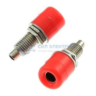 фото Z011 4mm panel jack RED