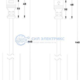 фото Соединительный кабель (5pin) герметичный (IP67) 5х0.5мм² белый REXANT