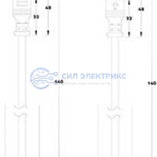 фото Соединительный кабель (5pin) герметичный (IP67) 5х0.5мм² белый REXANT