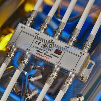 фото Делитель ТВ х 8 + 9шт. F BOX 5-1000МГц Silver REXANT