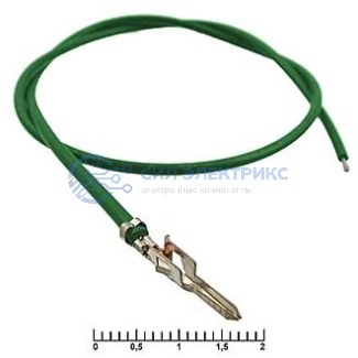 фото Разъем питания низковольтный MF-M 4,20 mm AWG20 0,3m green