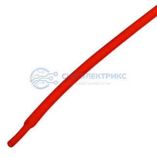 фото Трубка термоусаживаемая ТУТ нг 1,5/0,75мм, красная, упаковка 50 шт. по 1м REXANT