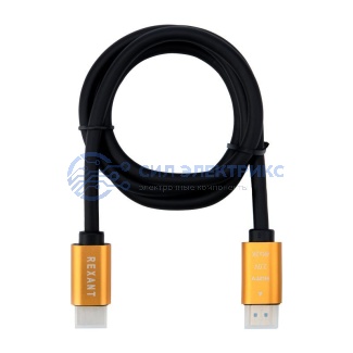 Кабель HDMI - HDMI 2,0, 1м, Gold REXANT фото Кабель HDMI - HDMI 2,0, 1м, Gold REXANT