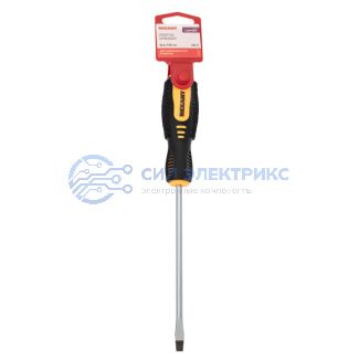 фото Отвертка шлицевая SL6х150мм, двухкомпонентная рукоятка REXANT