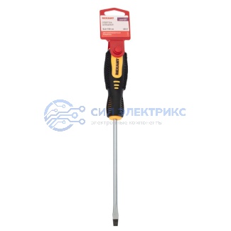 фото Отвертка шлицевая SL6х150мм, двухкомпонентная рукоятка REXANT