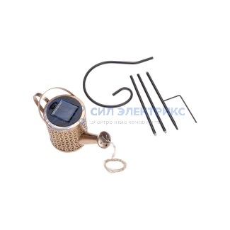 фото Светильник грунтовый Лейка, 3000К, встроенный аккумулятор, солнечная панель, коллекция Стамбул REXANT