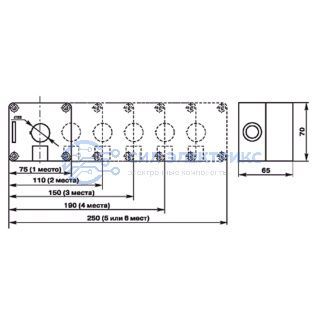 фото Корпус пластиковый КП 1 кнопка 22 мм