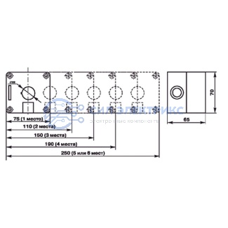 фото Корпус пластиковый КП 1 кнопка 22 мм
