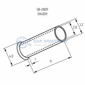 фото Наконечник штыревой втулочный L-9 мм 4 мм² (НШВ 4.0-9/НГ 4,0-9) REXANT