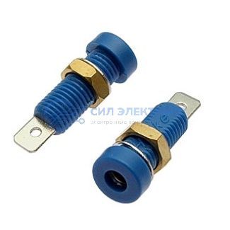фото Штекер (гнездо, клемма) Z032 4mm Socket BLUE