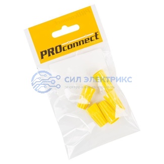 фото Соединительный изолирующий зажим PROconnect "СИЗ-4", 1,5-9,5 мм², желтый, 5 шт.