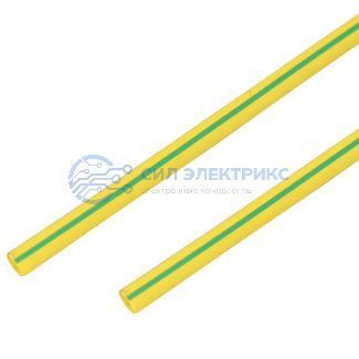 фото Трубка термоусаживаемая ТУТ 20,0/10,0мм, желто-зеленая, упаковка 10 шт. по 1м, PROconnect