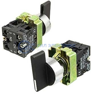 фото Переключатель поворотный, 3SA8-BJ53, 3 положения, 2NO с возвратом, 240 В, 3 А