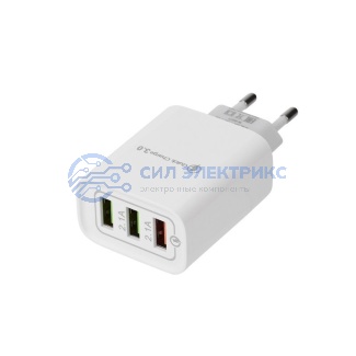 Сетевое зарядное устройство для iPhone/iPad REXANT 3 x USB, 5V, 3 А + 1 А + 1 А, белое фото Сетевое зарядное устройство для iPhone/iPad REXANT 3 x USB, 5V, 3 А + 1 А + 1 А, белое