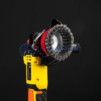 фото Щетка чашечная для УШМ, крученая стальная проволока, 100мм, М14 KRANZ