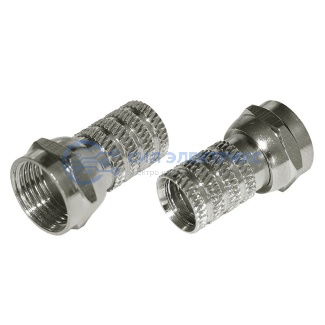 фото Разъем антенный на кабель, штекер F для кабеля RG-59, (2шт) REXANT