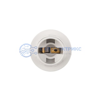 фото Патрон пластиковый термостойкий с кольцом Е14 белый c этикеткой REXANT