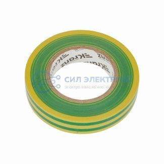 фото Изолента ПВХ 0,13х15 мм, 25 м, желто-зеленая KRANZ