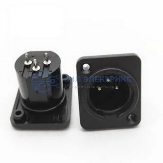 фото Разъём микрофонный XLR JD-373 вилка, 3-контакта