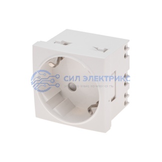 Розетка электрическая 45x45, CEE 7/4, 2K+3, 16A, белая REXANT фото Розетка электрическая 45x45, CEE 7/4, 2K+3, 16A, белая REXANT