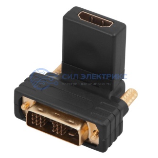 Переходник поворотный, штекер DVI-D - гнездо HDMI REXANT фото Переходник поворотный, штекер DVI-D - гнездо HDMI REXANT