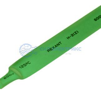 фото Трубка термоусаживаемая ТУТ нг 9,0/4,5мм, зеленая, упаковка 50 шт. по 1м REXANT