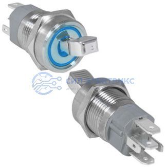 фото Микротумблер цилиндрический с резьбой RT-S6-12B, ON-OFF, SPST, 3 А, 250 В, 50 мОм