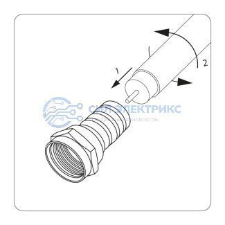 фото F-разъем для RG-11, (с пином) PROconnect